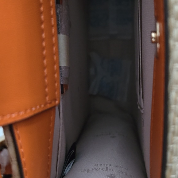 New W/ Tag Kate Spade Ellie Mini Straw Orange Mini Tote Bag Crossbody Top Handle - Picture 9 of 16